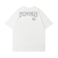 Depressed Fuzzy Printed Short Sleeve Men