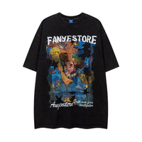 Anime Ocean Pattern Short Sleeve Men