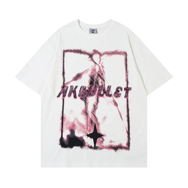 Abstract Graffiti Printing Short Sleeve Men